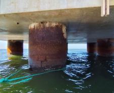 Última estaca da Ponte de Guaratuba