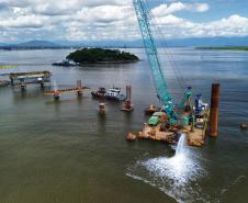 Última estaca da Ponte de Guaratuba