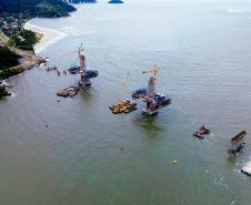 Obras da Ponte de Guaratuba em agosto 2025