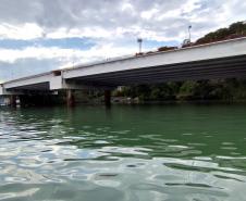 Obras da Ponte de Guaratuba em agosto 2025