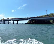 Obras da Ponte de Guaratuba em agosto 2025