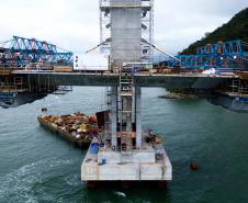 Obras da Ponte de Guaratuba em agosto 2025