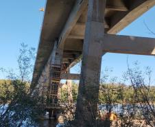 PR-317 obra de recuperação da ponte do Rio Ivaí entre Floresta e Engenheiro Beltrão