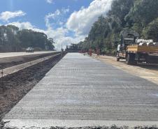 PRC-466 entre Palmeirinha e Guarapuava - pavimentação em concreto