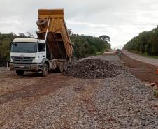PRC-466 entre Palmeirinha e Guarapuava - pavimentação em concreto