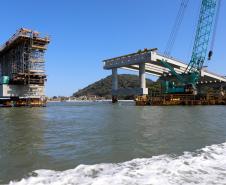 Obras da ponte de Guaratuba e acessos