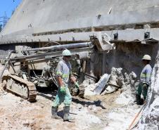 Obras da ponte de Guaratuba e acessos