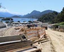 Obras da ponte de Guaratuba e acessos