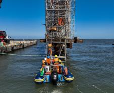 Obras da ponte de Guaratuba e acessos