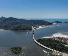 Obras da ponte de Guaratuba e acessos