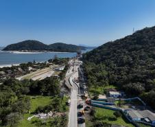 Obras da ponte de Guaratuba e acessos