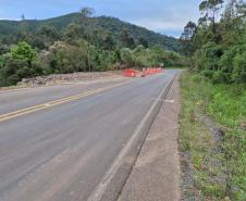 PR-170 em Bituruna serviços de retaludamento