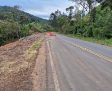 PR-170 em Bituruna serviços de retaludamento