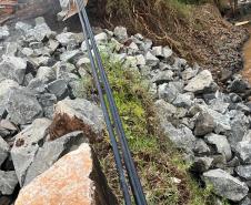 PR-364 recuperação de acesso ponte Rio Juquiá em Goioxim