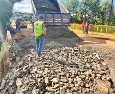 PR-364 recuperação de acesso ponte Rio Juquiá em Goioxim