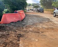 PR-364 recuperação de acesso ponte Rio Juquiá em Goioxim