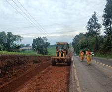 PR-180 serviços de terraplenagem entre Francisco Beltrão e Dois Vizinhos