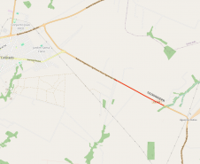 Mapa de trecho da PR-542 em Colorado contemplado no projeto