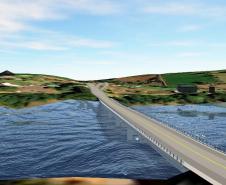 Maquete digital da PRC-466 entre Lidianópolis e Manoel Ribas