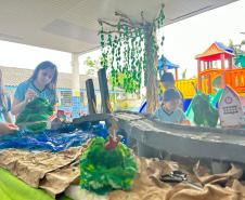 Alunos de escolha municipal montam maquete da ponte de Guaratuba