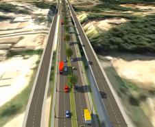 Maquete digital da duplicação da Rodovia dos Minérios