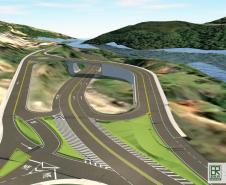 Maquete digital novo viaduto da PR-160 em Telêmaco Borba