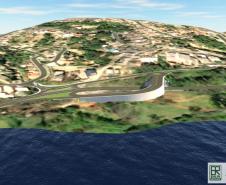 Maquete digital novo viaduto da PR-160 em Telêmaco Borba