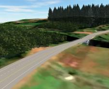 Maquete digital da restauração da PRC-272 entre Mauá e Lidianópolis
