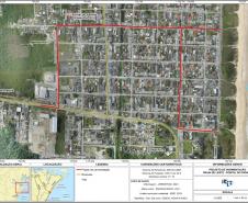 Mapa do Contorno de Praia de Leste em Pontal do Paraná