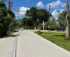 Pavimentação em concreto da Estrada da América em Morretes