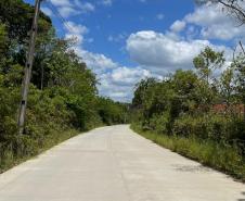 Pavimentação em concreto da Estrada da América em Morretes