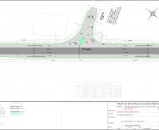 Projeto geométrico do novo trevo da PR-495