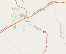 Mapa indicando local do novo trevo de Medianeira