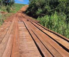 Ponte sobre o Córrego Sarandi - Estrada Nova Santa Helena