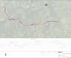 Mapa da PR-160 pavimentação entre Imbaú e Reserva