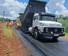 PR-218 serviços de conservação no acesso para Maravilha