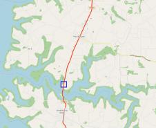 Mapa da PR-495 em Pato Bragado, local do novo trevo