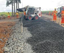PR-560 melhorias no taper em trevo rodoviário