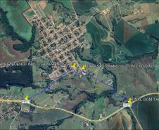 Mapa indicando as ruas municipais de Jundiaí do Sul que serão recuperadas