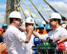 Ponte de Guaratuba - encontro dos trechos estaiados