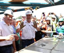 Ponte de Guaratuba - encontro dos trechos estaiados