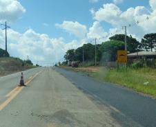 PR-170 recuperação de acostamentos em Pinhão