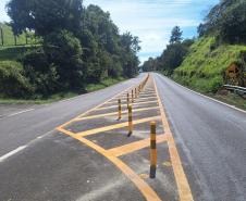 Serviços de reforço da sinalização na PR-180 em Francisco Beltrão