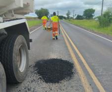 PR-218 serviços de conservação entre Carlópolis e Guapirama