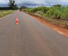 PR-218 desconfinamento lateral de bordo entre Santa Cruz do Monte Castelo e Querência do Norte