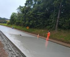 PR-460 restauração em concreto entre Nova Tebas e Pitanga