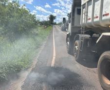 PR-485 serviços de tapa buracos entre Pérola e Cafezal do Sul