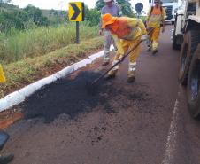 PR-490 entre Altônia e Iporã, serviços iniciais do ProMAC