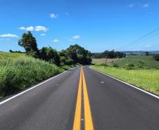 Serviços de reforço da sinalização na PR-566 entre Francisco Beltrão e Itapejara do Oeste