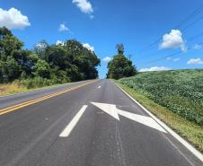 Serviços de reforço da sinalização na PR-566 entre Francisco Beltrão e Itapejara do Oeste
